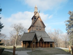 The Moorhead stave church.