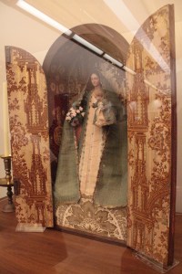 Jesuit Father Pierre Jean De Smet used this Marian devotional shrine in his missionary work in Oregon during the early to mid 1800s. It was later passed through religious leaders and their family members until it was donated to the Grotto in 2000.